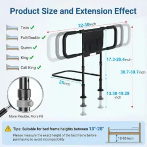 adjustable bed rail for seniors,