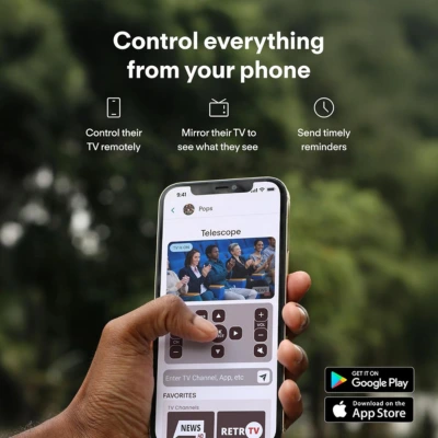 TV remote control for seniors